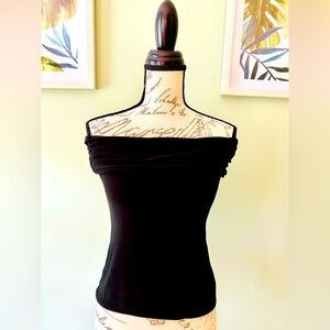 White House Black Market Fitted Off-the-Shoulder Blouse Size XSP
